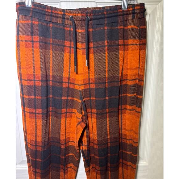 Paisley & Gray Orange and black Flannel Set Pants and Hoodie Slim Fit Sz Large - Picture 9 of 11